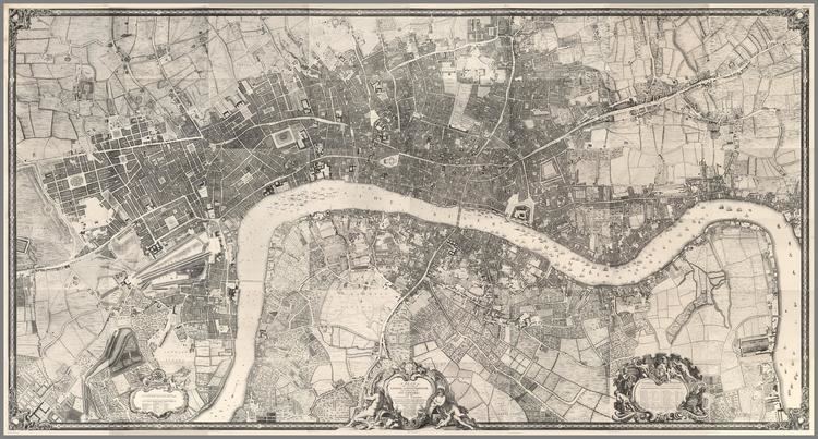 John Rocque John Rocques Map of London originally made in 1746 Copy made in