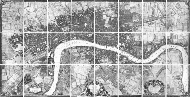 John Rocque John Rocques Map of London 1746 Wikipedia