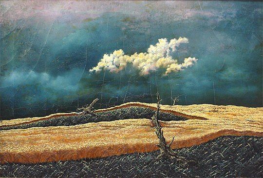 John Rogers Cox 197 John R Cox 19151990 Storm Surrealist Painting