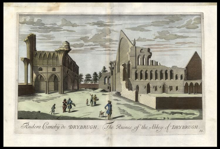 John Slezer John Slezer 1693 The Ruins of the Abbey of Drybrugh