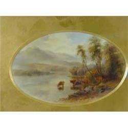 John Stinton A good pair of Royal Worcester oval plaques by John Stinton