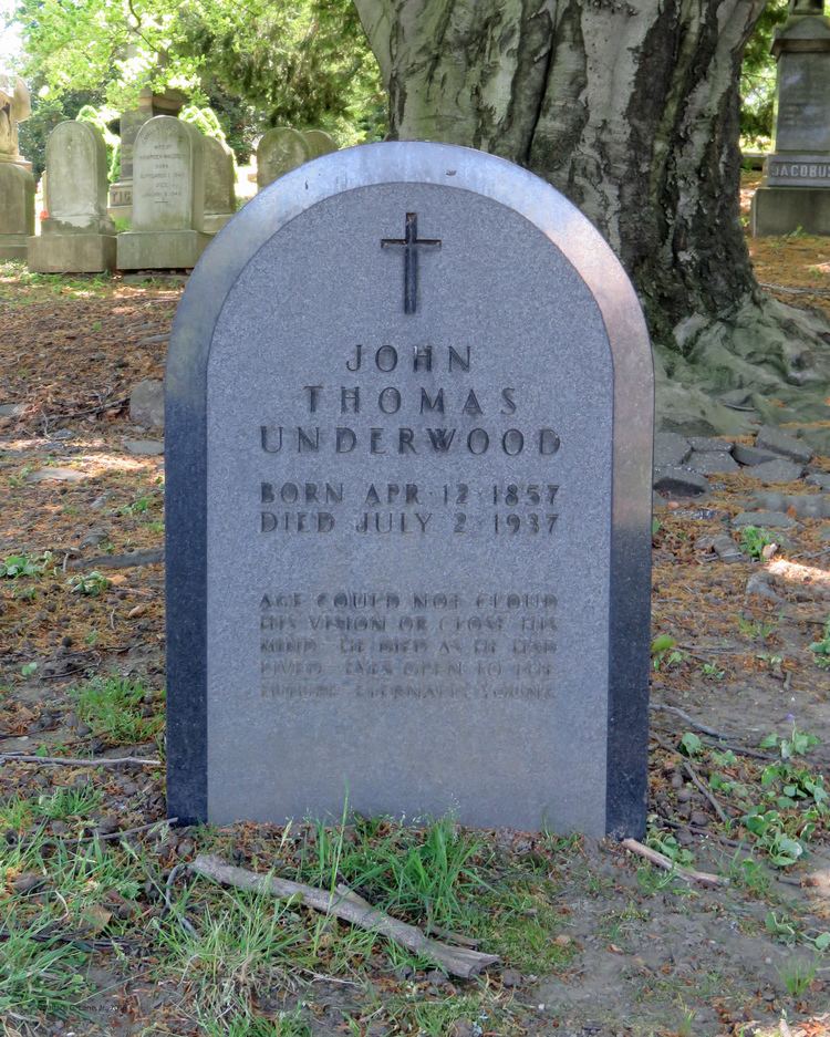 John Thomas Underwood John Thomas Underwood 1857 1937 Find A Grave Memorial