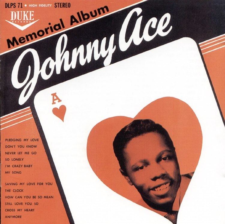 Johnny Ace My Hall of Fame Pioneers Johnny Maraca39s Rock amp Roll Riot