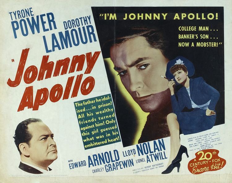 Johnny Apollo (film) JOHNNY APOLLO THE TYRONE POWER CENTENNIAL BLOGATHON Silver Screen