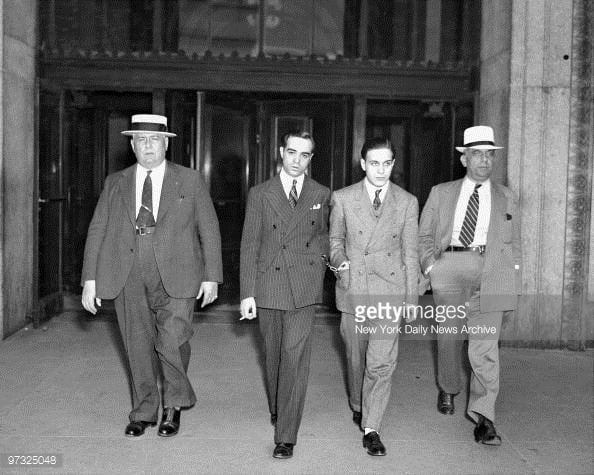 Johnny Dio Handcuffed together are Lucchese mobsters James Plumeri aka Jimmy
