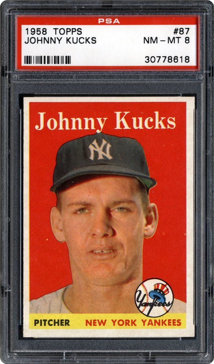 Johnny Kucks 1958 Topps Johnny Kucks PSA CardFacts