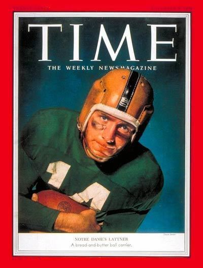 Johnny Lattner TIME Magazine Cover John Lattner Nov 9 1953