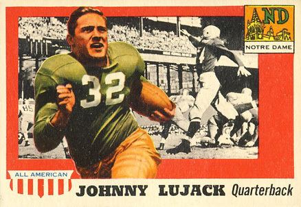 Johnny Lujack 1955 Topps AllAmerican Johnny Lujack 52 Football Card