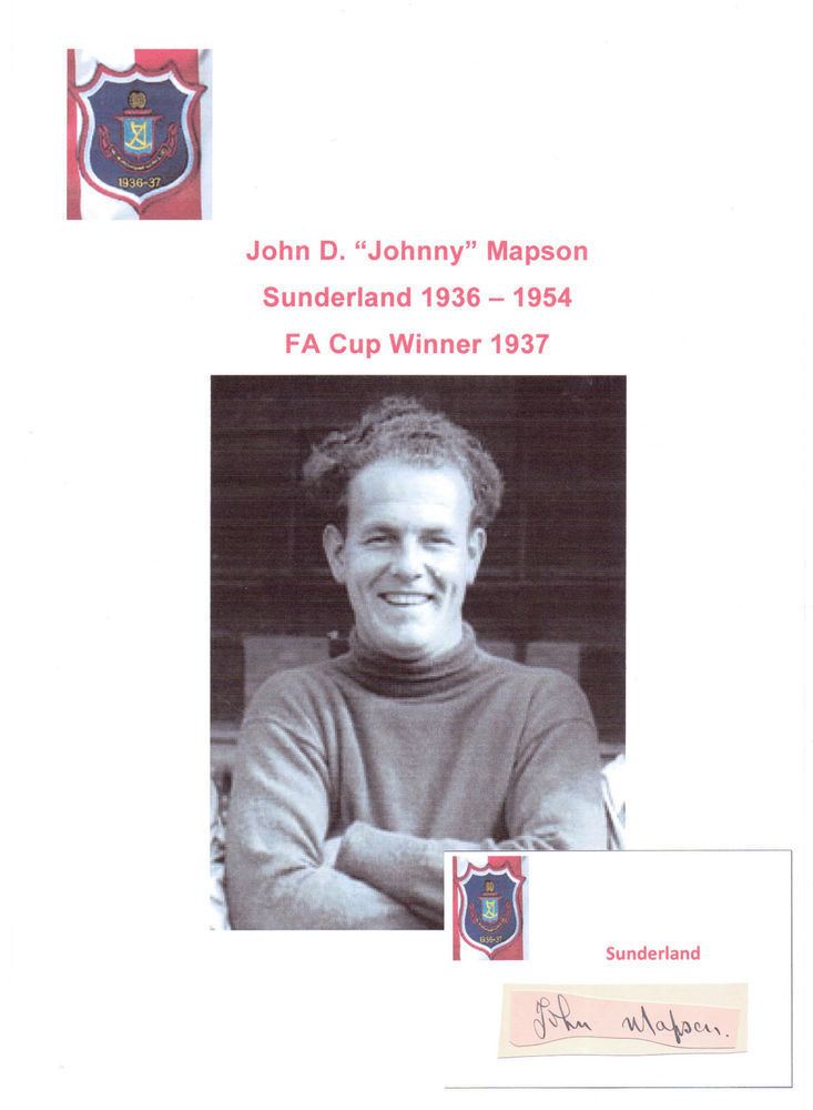 Johnny Mapson JOHNNY MAPSON SUNDERLAND 1936 1954 RARE ORIGINAL HAND SIGNED