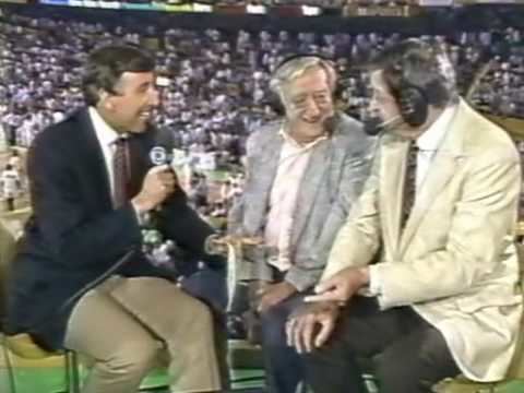 Johnny Most Johnny Most and Chick Hearn 1987 NBA Finals game 5 YouTube