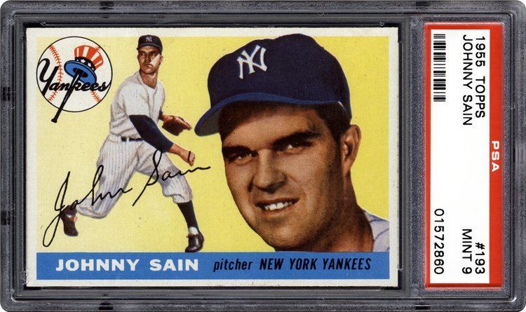 Johnny Sain 1955 Topps Johnny Sain PSA CardFacts
