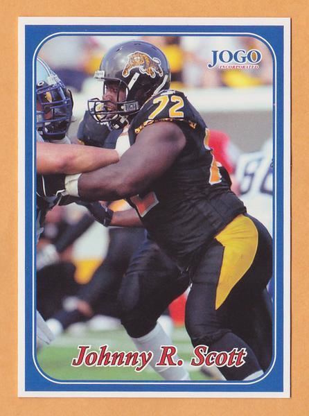 Johnny Scott (Canadian football) Johnny Scott CFL card 2003 Jogo 201 Hamilton TigerCats Johnston