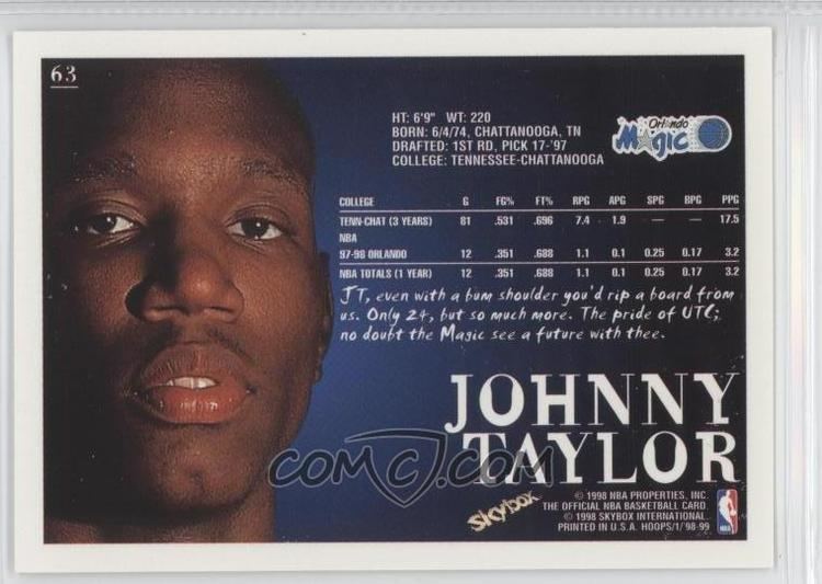 Johnny Taylor (basketball) imgcomccomiBasketball199899NBAHoops63Joh