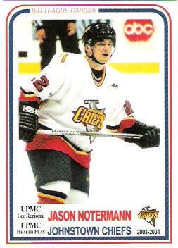 Johnstown Chiefs Johnstown Chiefs 200304 Big League Cards Hockey Card Checklist at