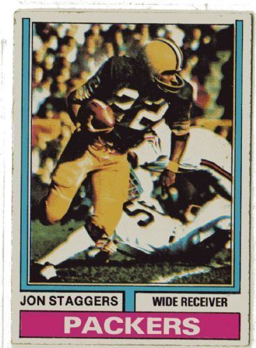 Jon Staggers GREEN BAY PACKERS Jon Staggers 162 TOPPS 1974 American Football