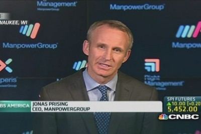 Jonas Prising Expect slightly above 200000 US jobs Pro