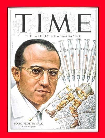 Jonas Salk TIME Magazine Cover Dr Jonas Salk Mar 29 1954 Medical
