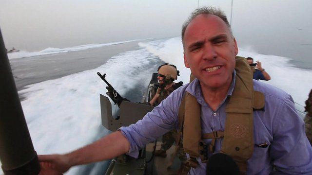 Jonathan Beale On board during minesweeping exercise in Gulf BBC News