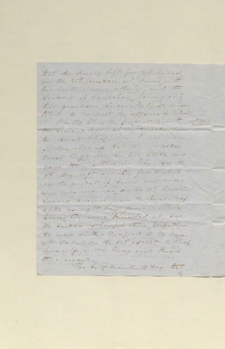 Jonathan Duncan Inverarity Copy of letter No34 of 1860 from Jonathan Duncan Inverarity the