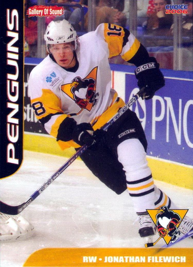 Jonathan Filewich Jon Filewich Players cards since 2005 2009 penguinshockey