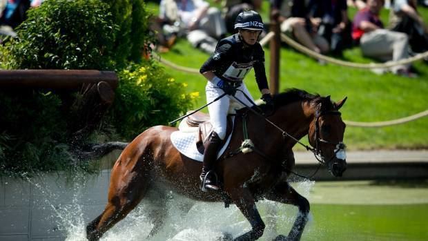 Jonelle Price New Zealand equestrian rider Jonelle Price lies second at