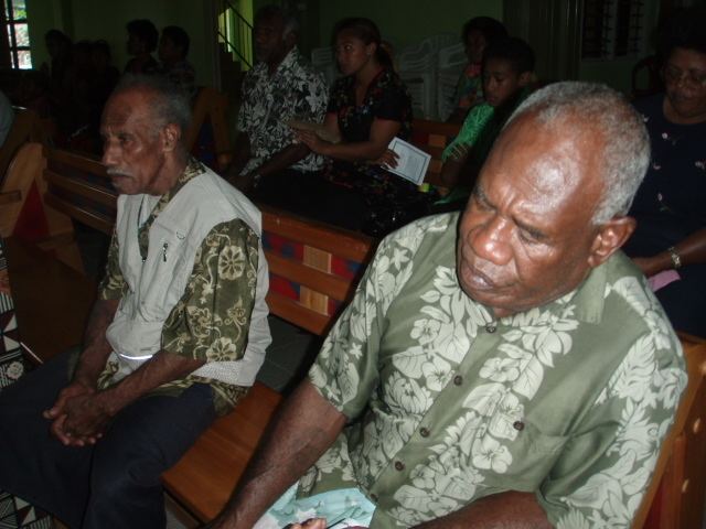 Jonetani Ratu Momo Jonetani Ratu Tata lailai Jone Soata at church