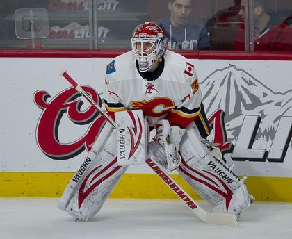 Joni Ortio Calgary Flames callup Joni Ortio plays waiting game
