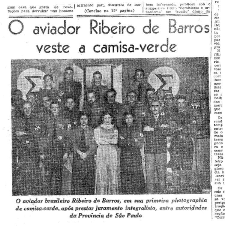 João Ribeiro de Barros Integralismo e Histria Heri e desbravador Joo Ribeiro de Barros