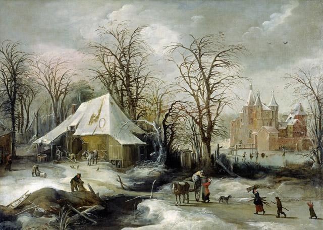 Joos de Momper Winter Scene by Joos de Momper my daily art display