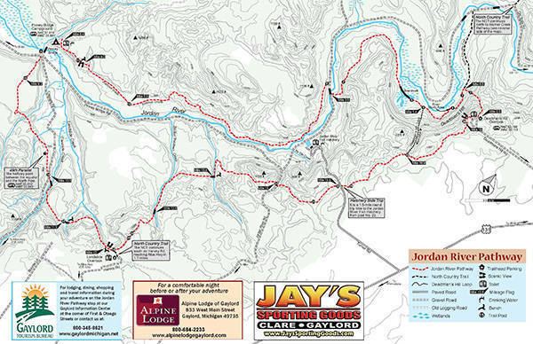 Jordan River Pathway Jordan River Pathway Michigan Trail Maps
