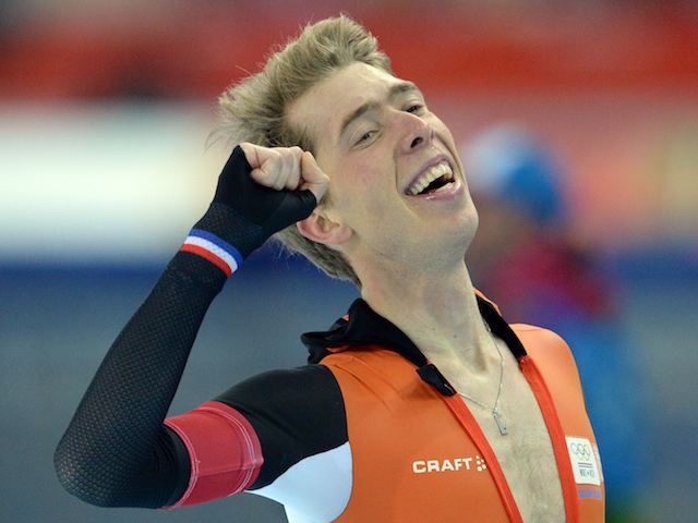 Jorrit Bergsma Netherlands39 Jorrit Bergsma celebrates after competing in