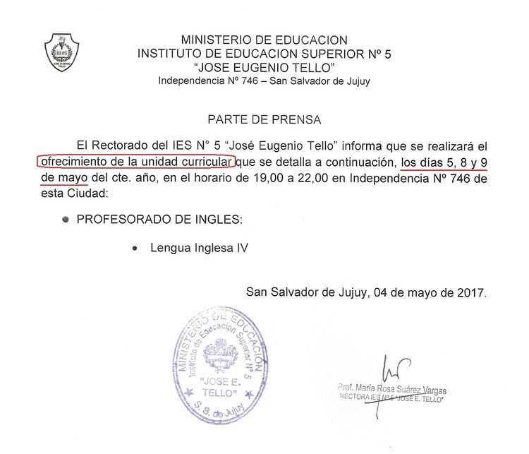 José Eugenio Tello Instituto de Educacin Superior N 5 Jos Eugenio Tello