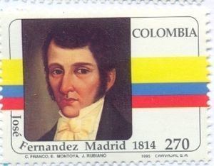 José Fernández Madrid Stamp Jose Fernandez Madrid 17891830 physician and revolutiona