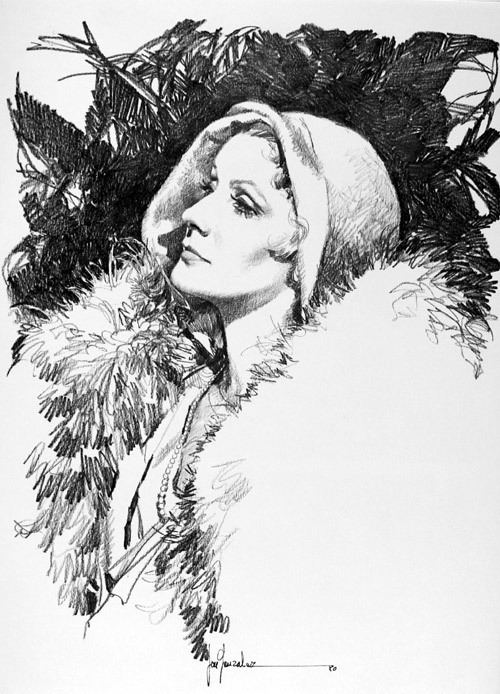 José González (artist) Greta Garbo 2 art by Jose Pepe Gonzalez filmstars and other fame