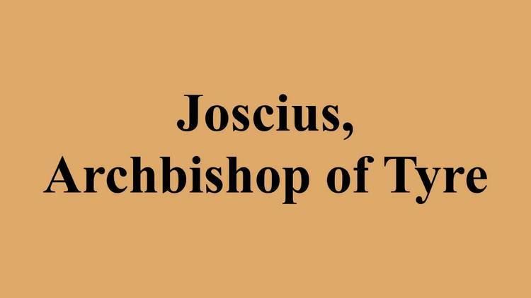Joscius, Archbishop of Tyre Joscius Archbishop of Tyre YouTube