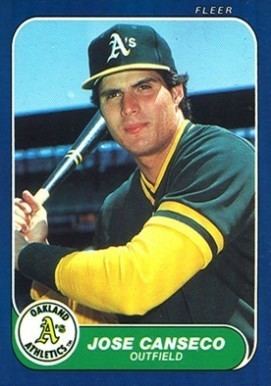 Jose Canseco 1986 Fleer Update Jose Canseco 20 Baseball Card Value Price Guide