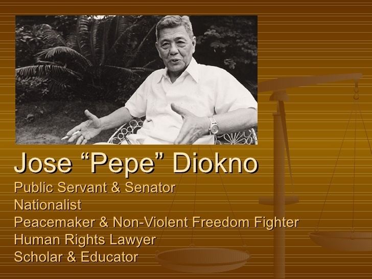 Jose Diokno Jose Diokno A Nation for our Children