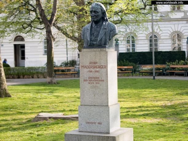Josef Madersperger Bust Monument to Josef Madersperger