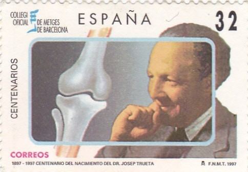 Josep Trueta Stamp Centenario del nacimiento del Dr Josep Trueta1907