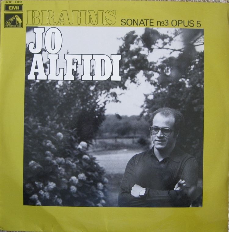 Joseph Alfidi Jo Alfidi Brahms Sonata No 3 EMI LP jacket