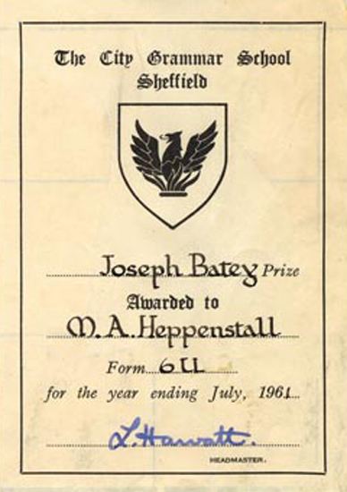 Joseph Batey Schooldays Joseph Batey Prize