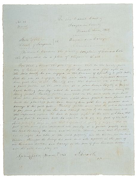 Joseph Cosey Joseph Cosey Abraham Lincoln Forged Legal Document