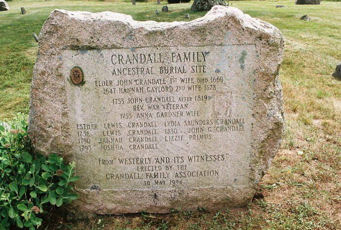 Joseph Crandall Rev Joseph Crandall Sr 1661 1737 Find A Grave Memorial