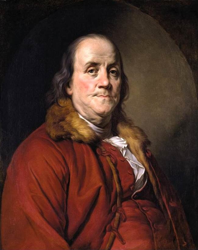 Joseph Duplessis Portrait of Benjamin Franklin by DUPLESSIS JosephSiffred