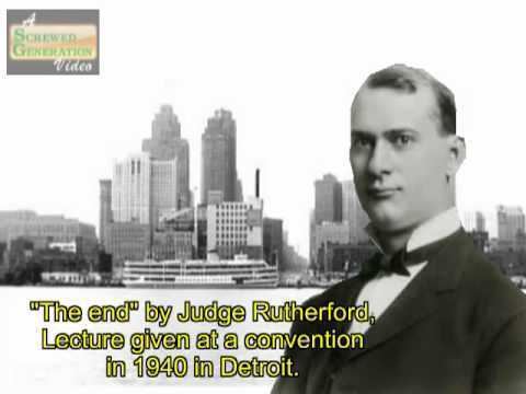 Joseph Franklin Rutherford The End by Judge Rutherford 1940 Detroit Jehovahs witness