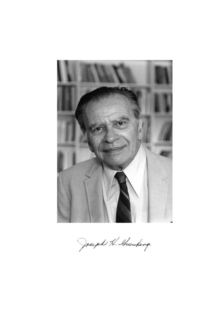 Joseph Greenberg JOSEPH HAROLD GREENBERG Biographical Memoirs Volume 90 The
