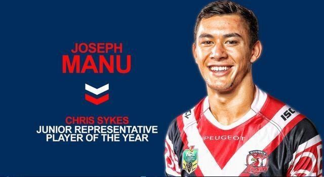 Joseph Manu Sydney Roosters on Twitter quotThe Chris Sykes Award for a superb