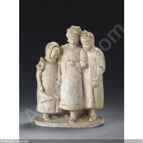 Joseph Mendes da Costa DRIE MEISJES39 A PLASTER GROUP sold by Sotheby39s