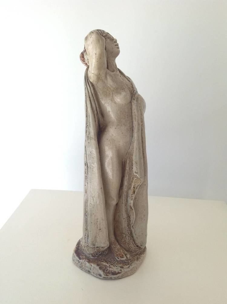 Joseph Mendes da Costa Female Nude Figurine with Cloth by Joseph Mendes da Costa