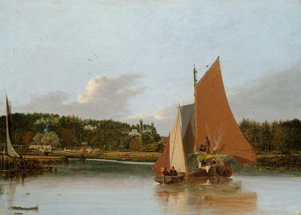 Joseph Stannard Boats on the Yare near Bramerton by Joseph Stannard by Stannard